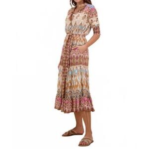 NEW RUBYYAYA mumbai maxi dress in fawn